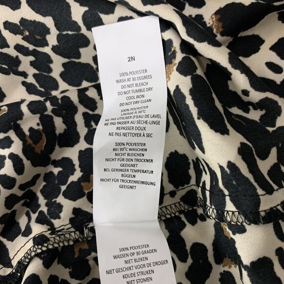 Boohoo Animal Print Ruffle Sleeve Tiered Mini Dress Casual Party 4 - Picture 10 of 10